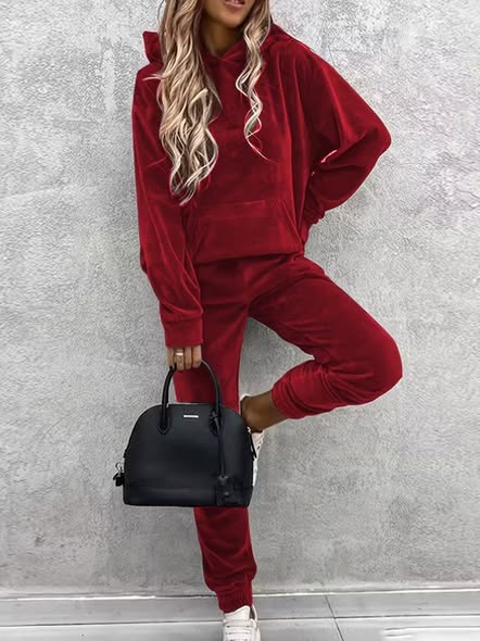 Velour Hoodie Set