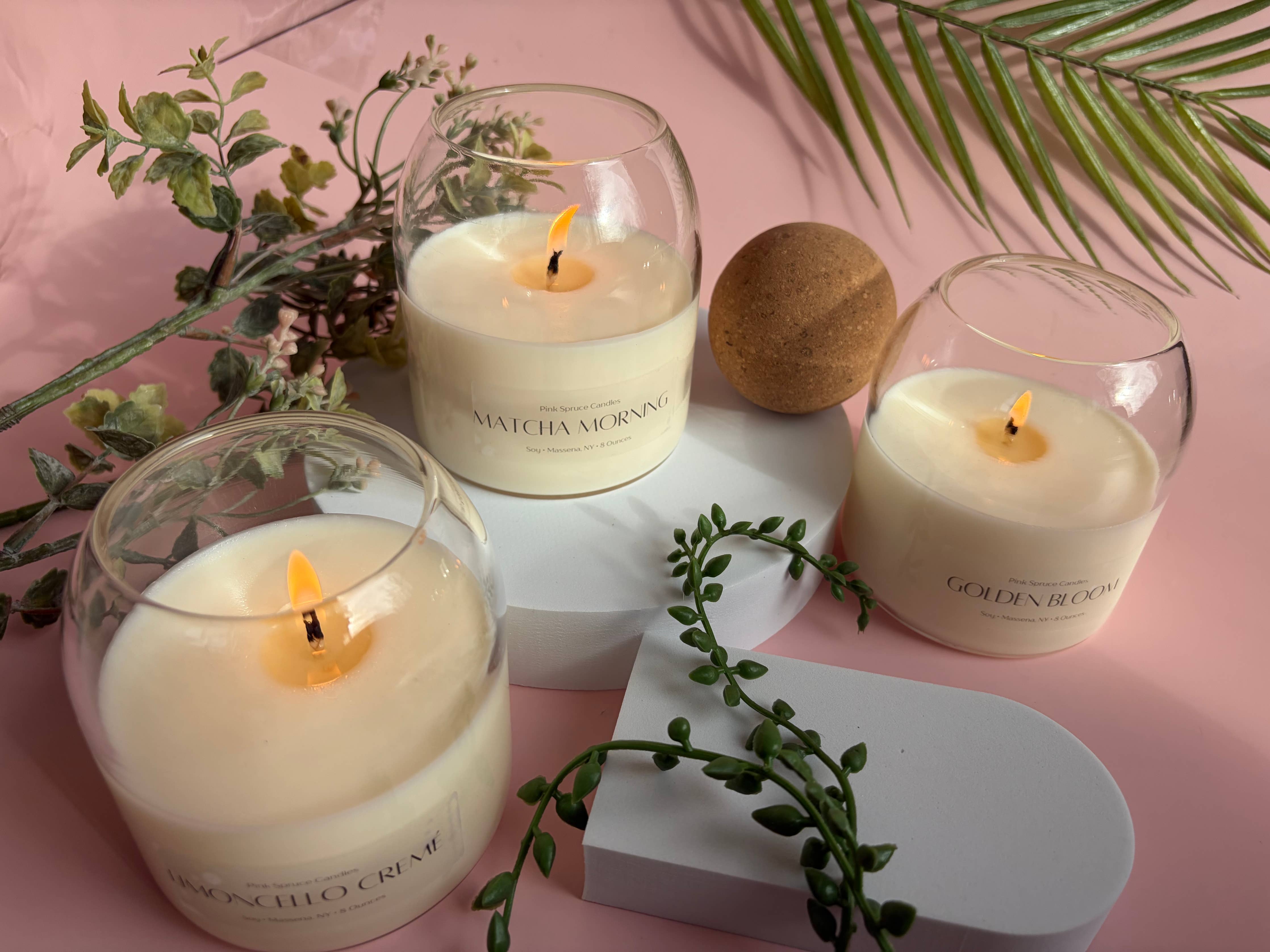 Cork Top Candle - Limoncello crème scent - spring candles 