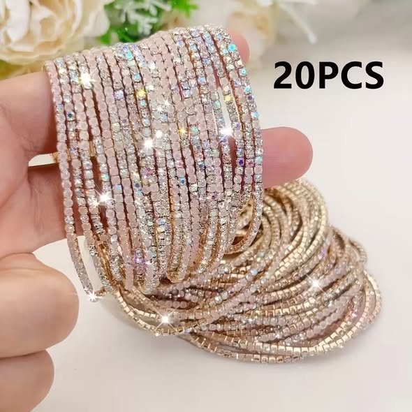 Rhinestone Bracelets Bundle