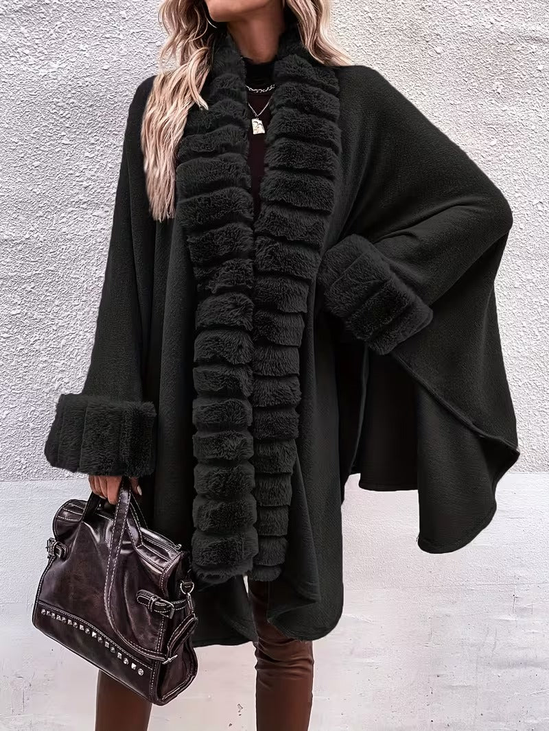 Fur Trim Shawl