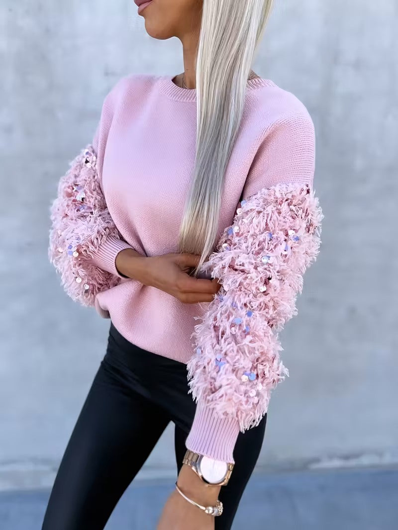 Sequin Fringe Sweater