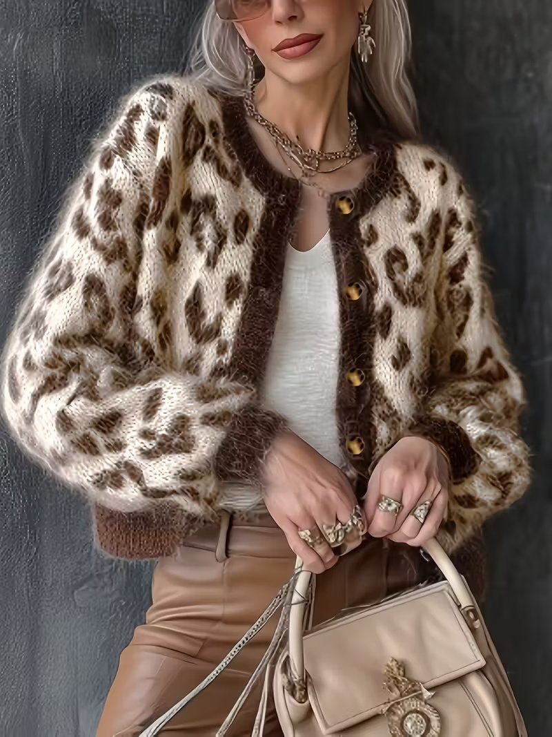 Fuzzy Leopard Cardi