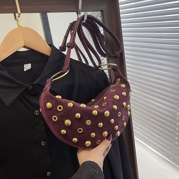 Vegan Leather Studed Bag
