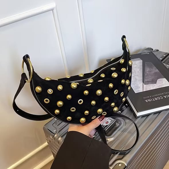Vegan Leather Studed Bag