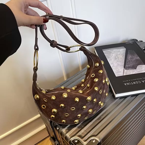 Vegan Leather Studed Bag