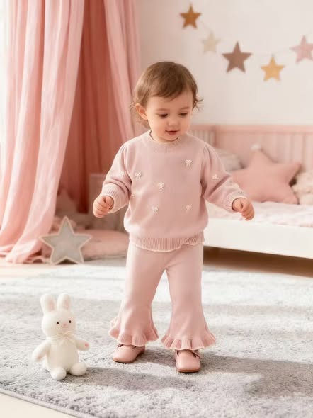 Baby Bow Knit Set