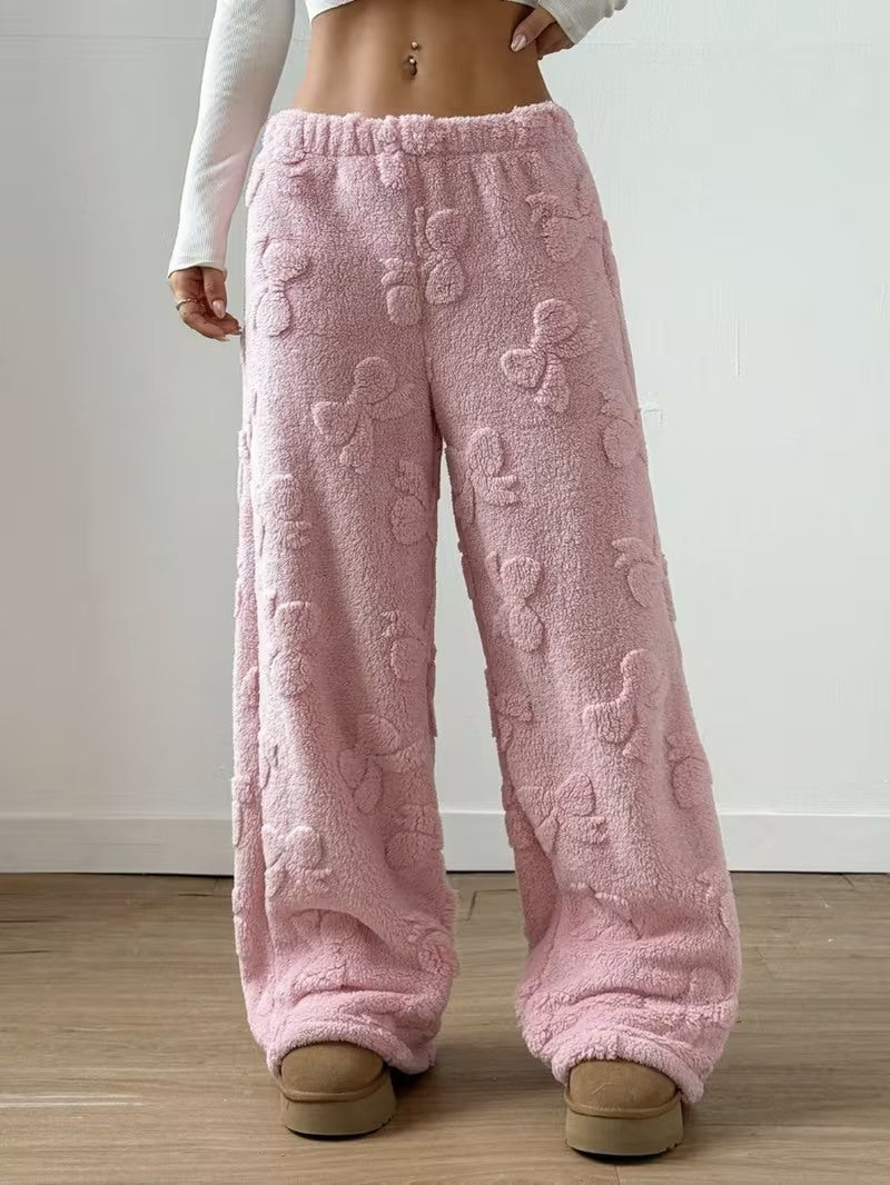 Fuzzy Bow Pants