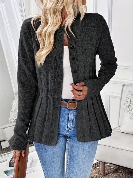 Peplin Pleat Cardi