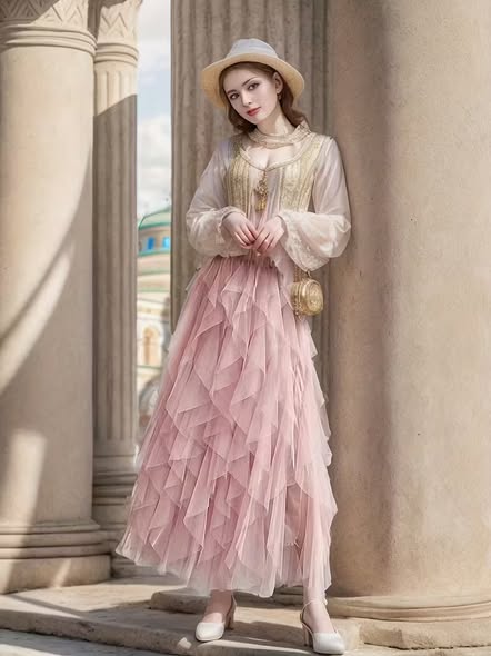 Layered Chiffon Skirt