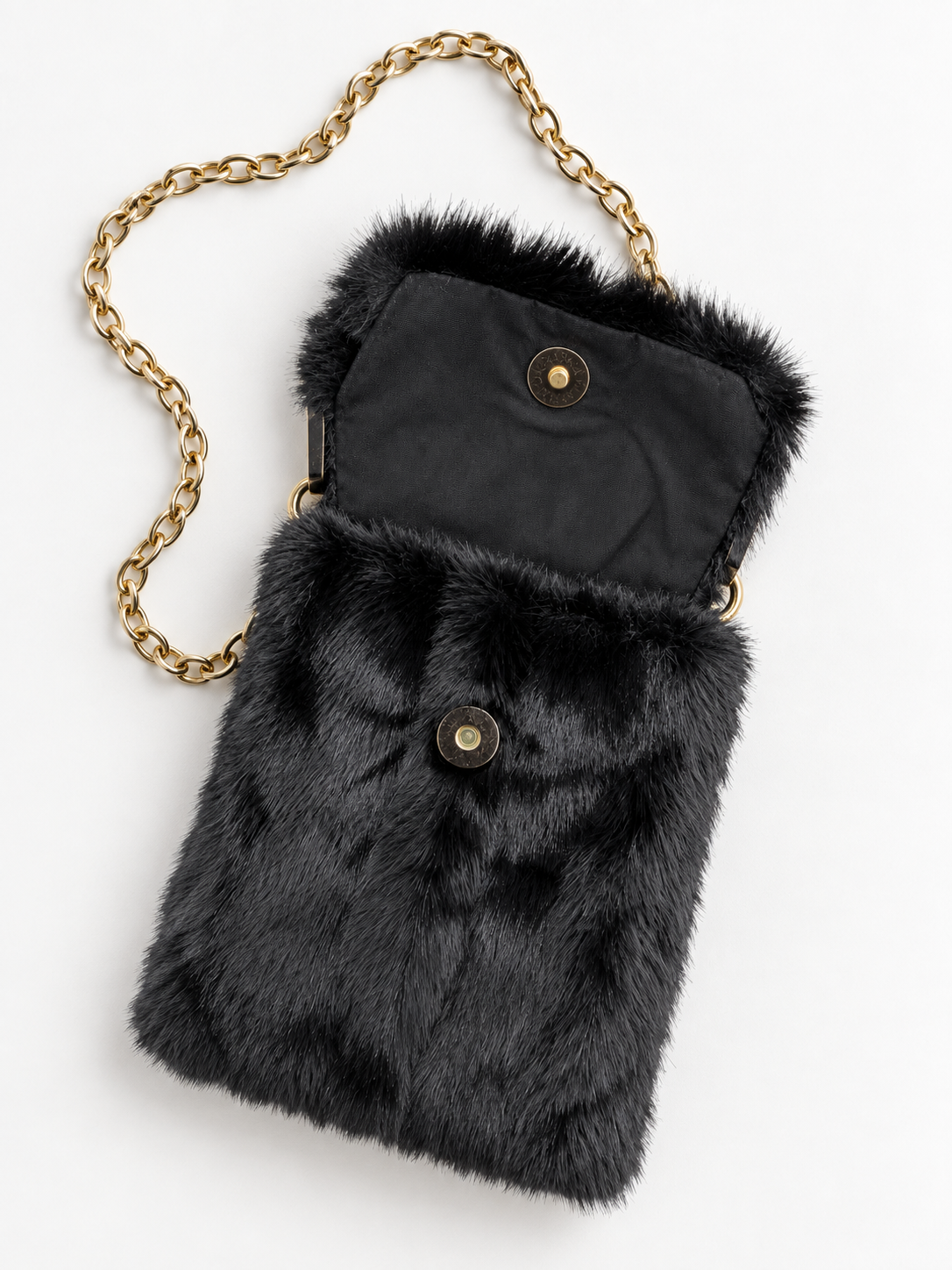Sagg Faux Fur Chain Crossbody Bag