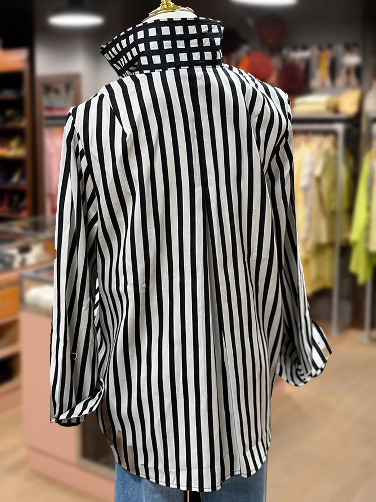 Stripe and Checked Top