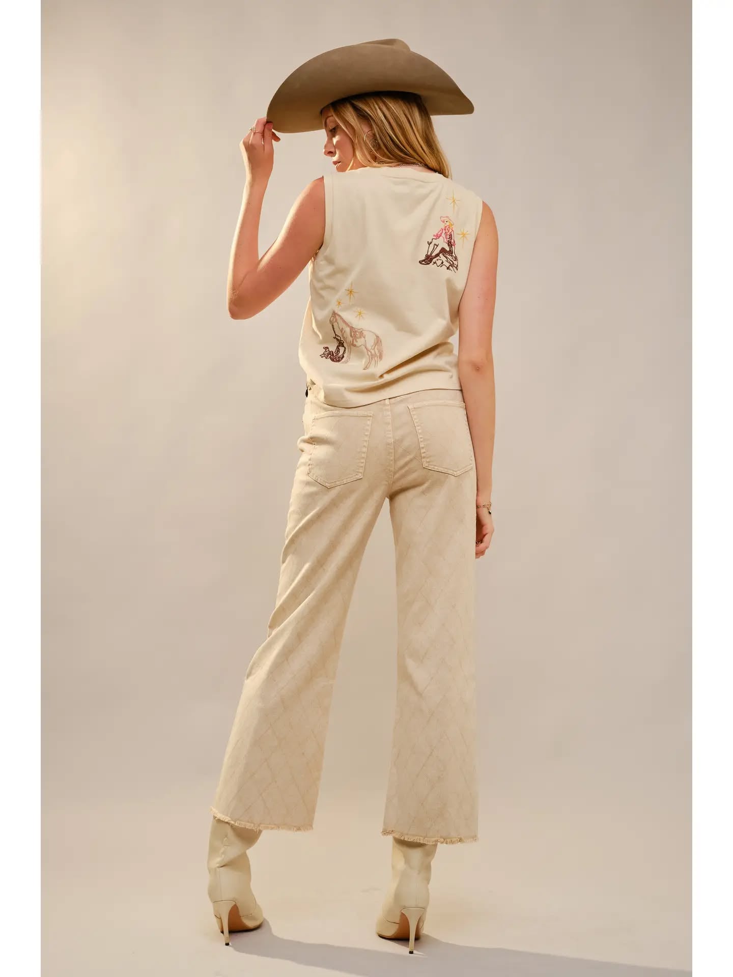 Embroidered Western Tank