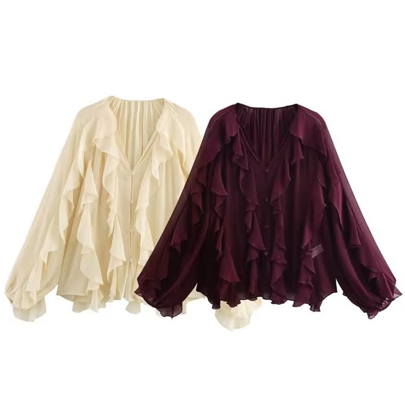 Chiffon Ruffle Jacket