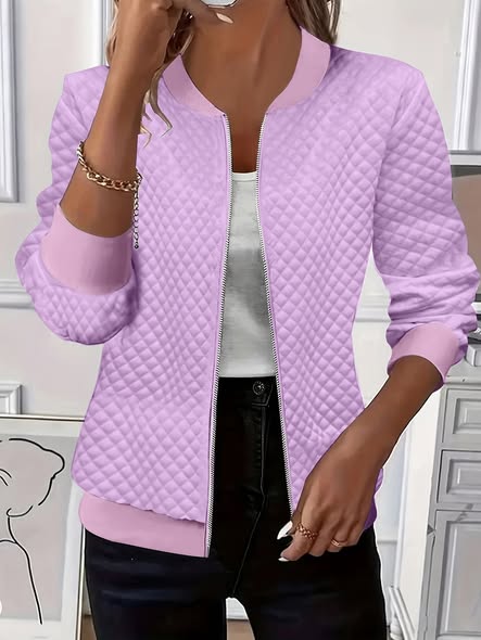 Quilted Bomber Jacket