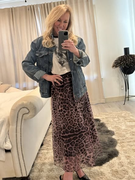 Sheer Leopard Skirt