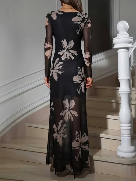 Mixed Mesh Dress