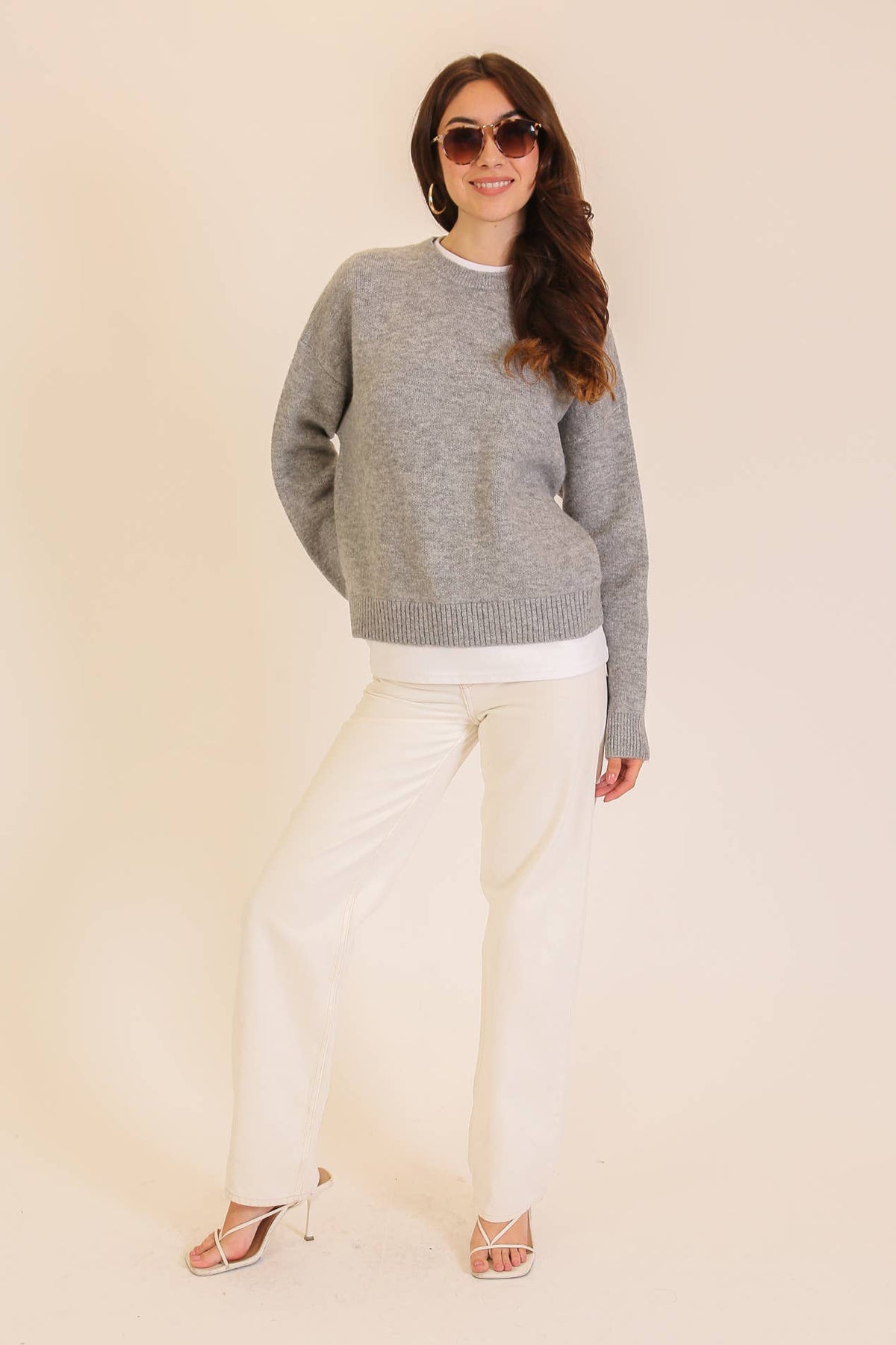 Twofer Crew Neck Layered Sweater