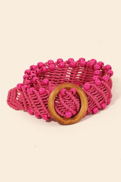 Hand Crocheted Beaded Belt