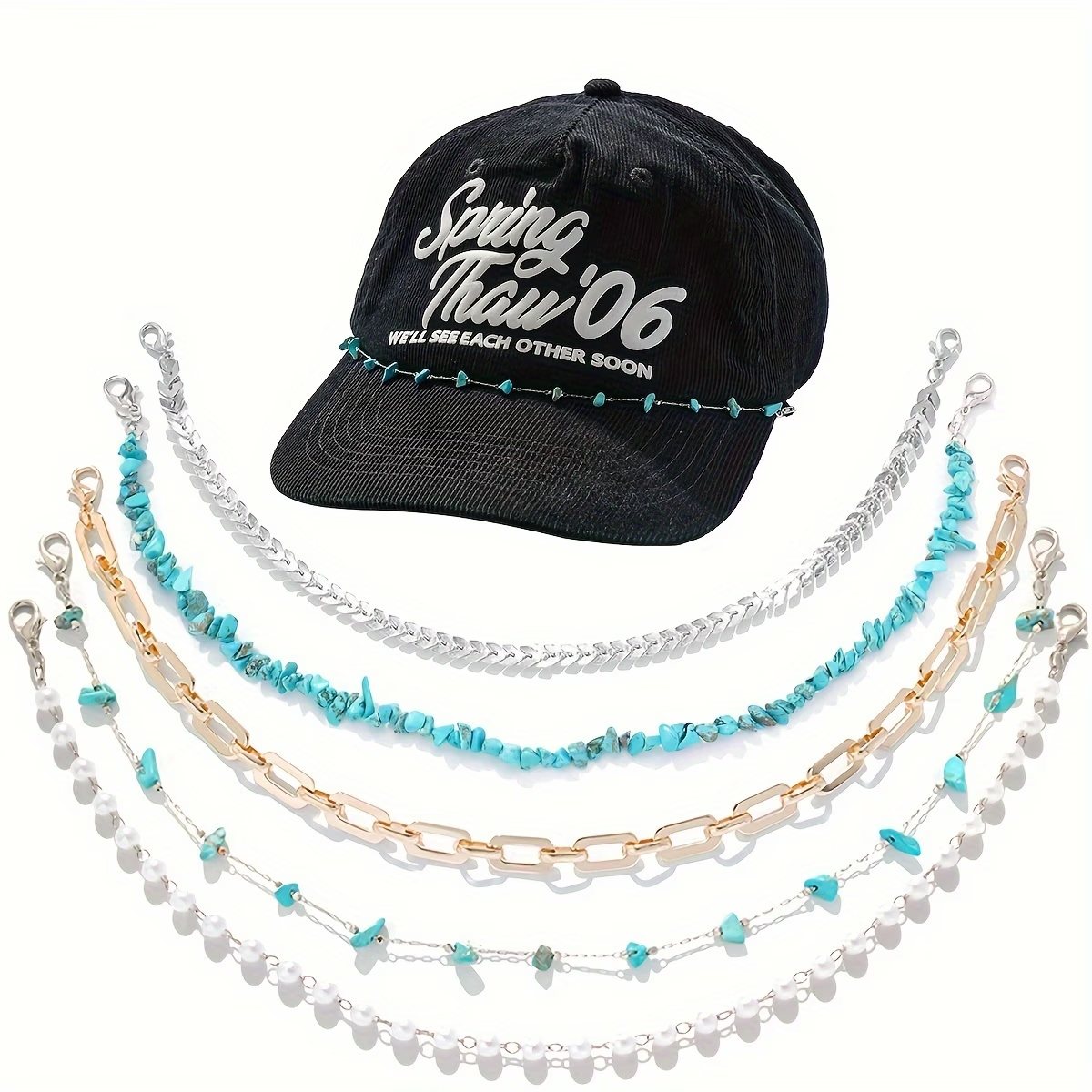 5 Piece Chain Bundle For Hats