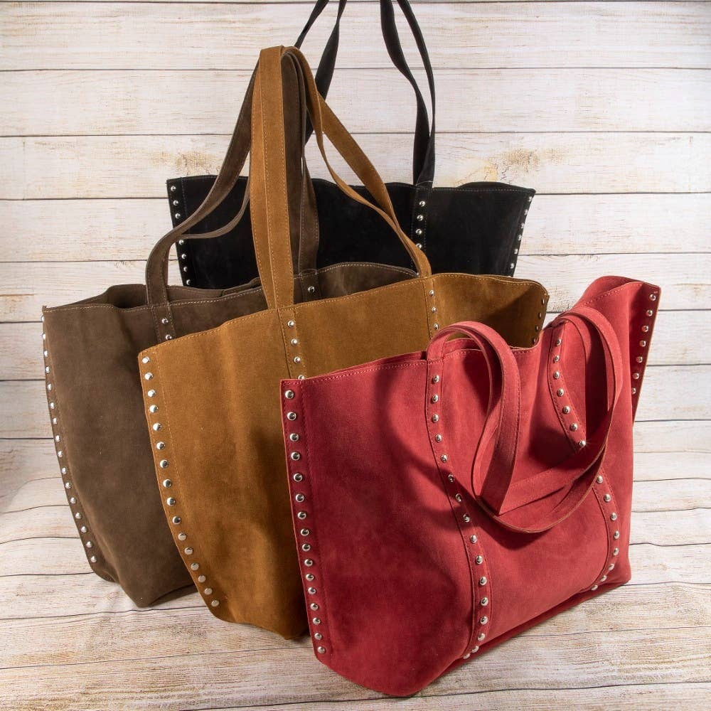 Studded Trim Tote Bag