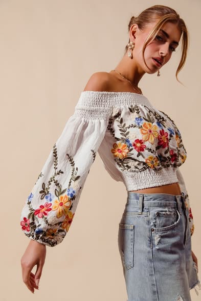 Wildflower Embroidered Top