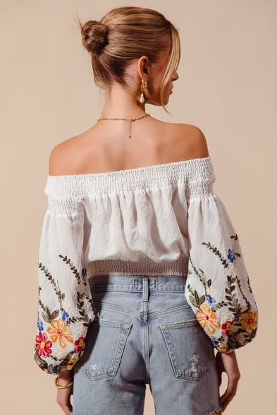 Wildflower Embroidered Top