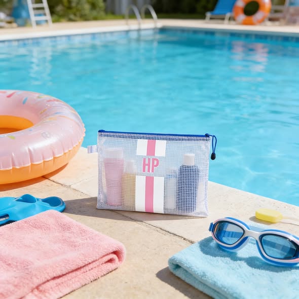 Personalized Mesh Zip Bag