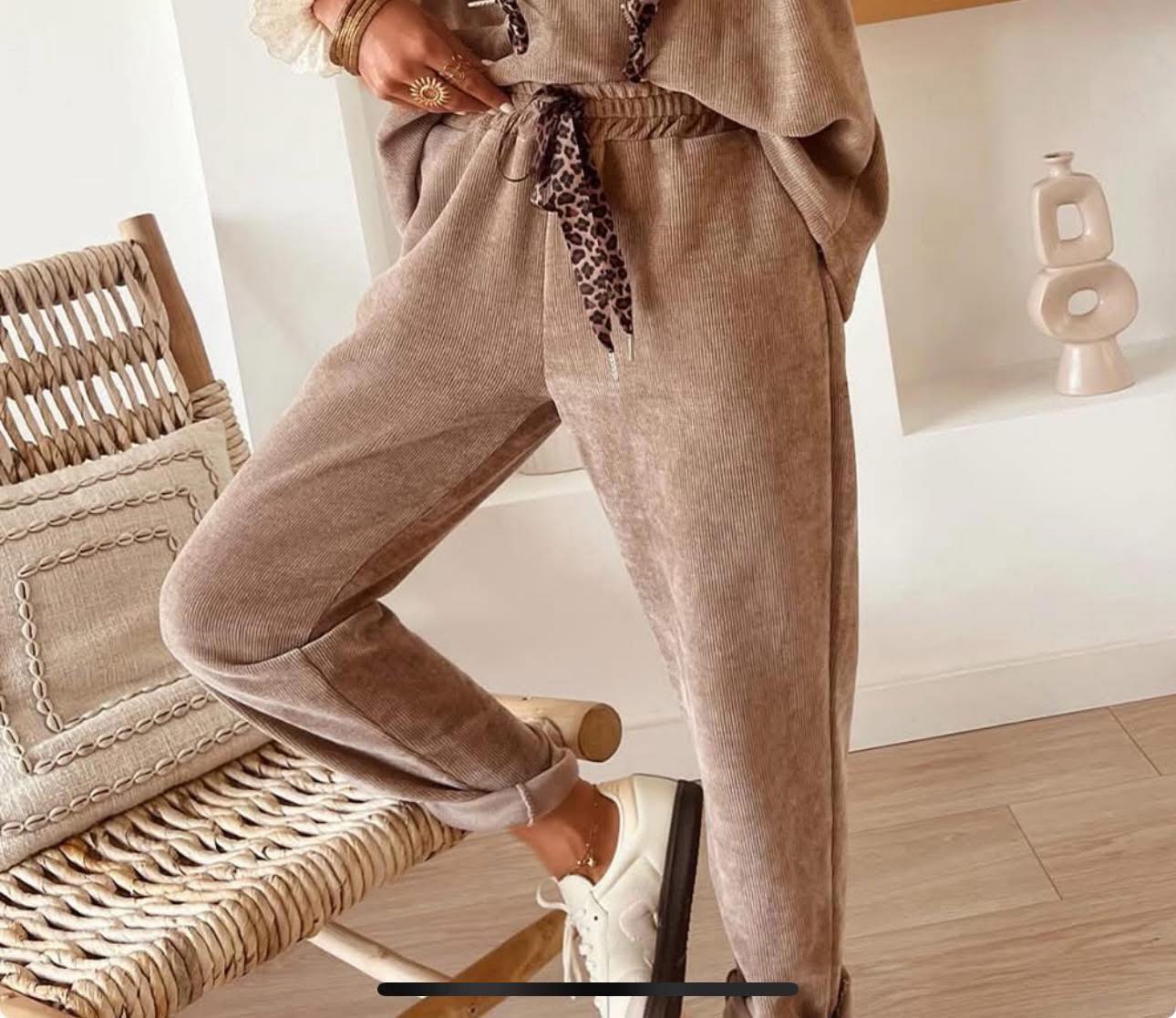 Drawstring Lux Leopard Pant