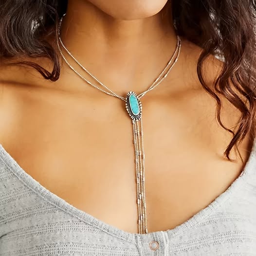 Lariat Style Turquoise Necklace