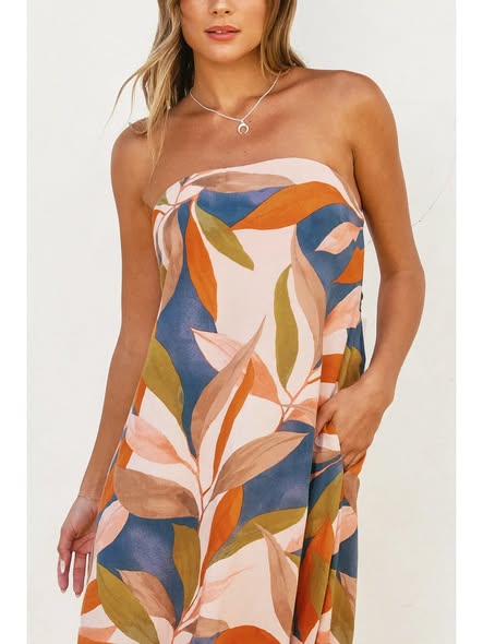Maxi Length Back Tie dress
