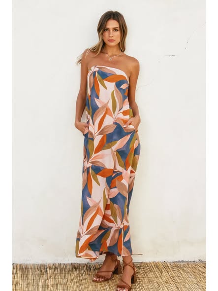 Maxi Length Back Tie dress