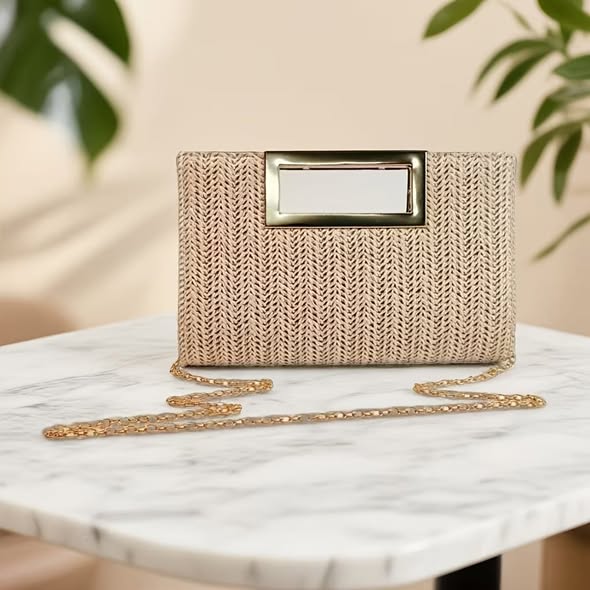 Straw Clutch Bag