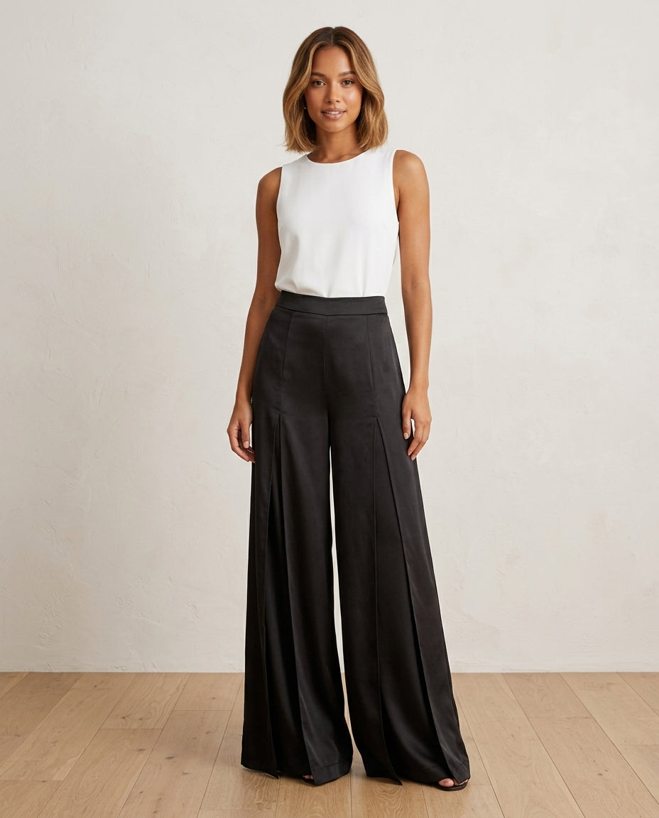 Double Layered Pants - Black