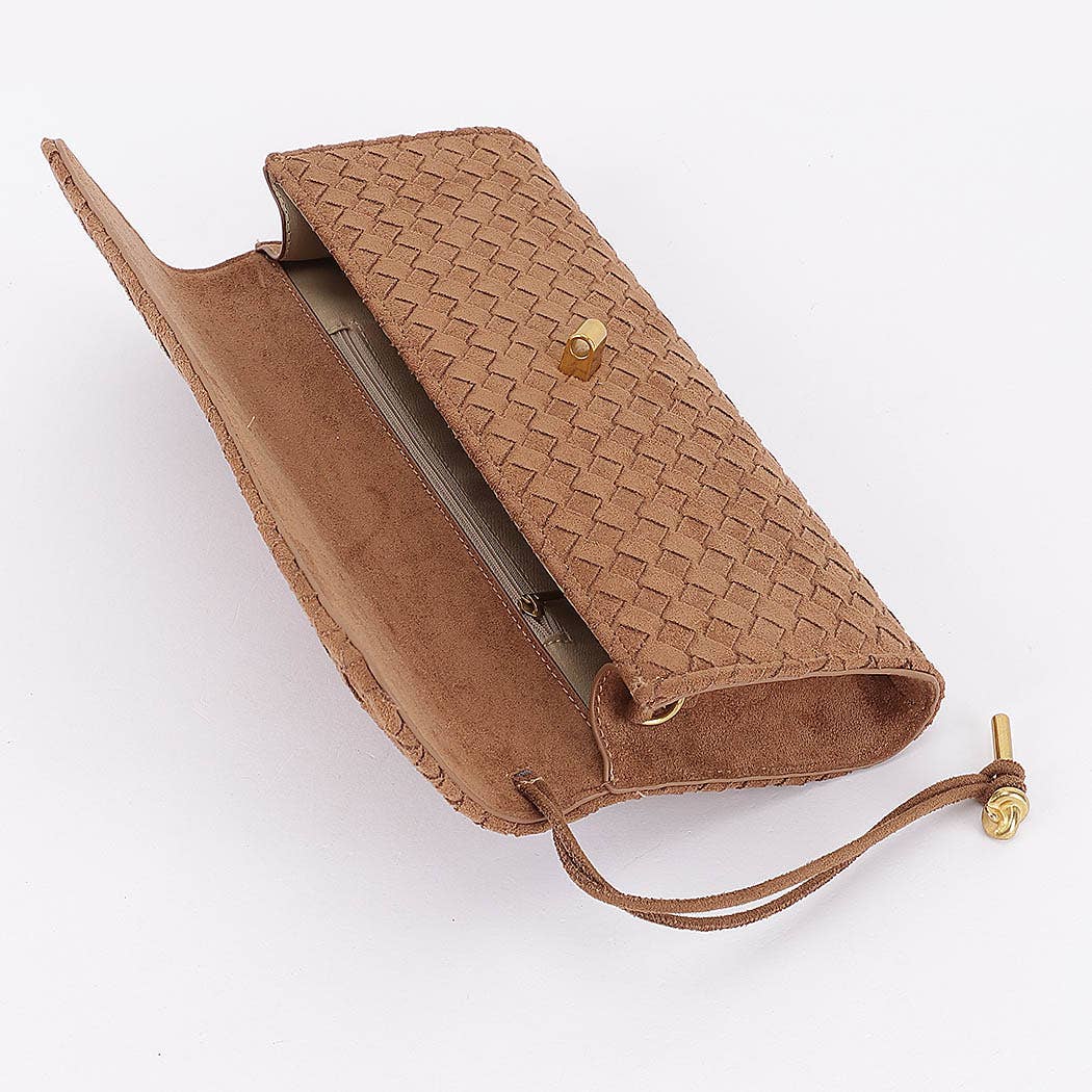 Vegan Suede Braided Bag