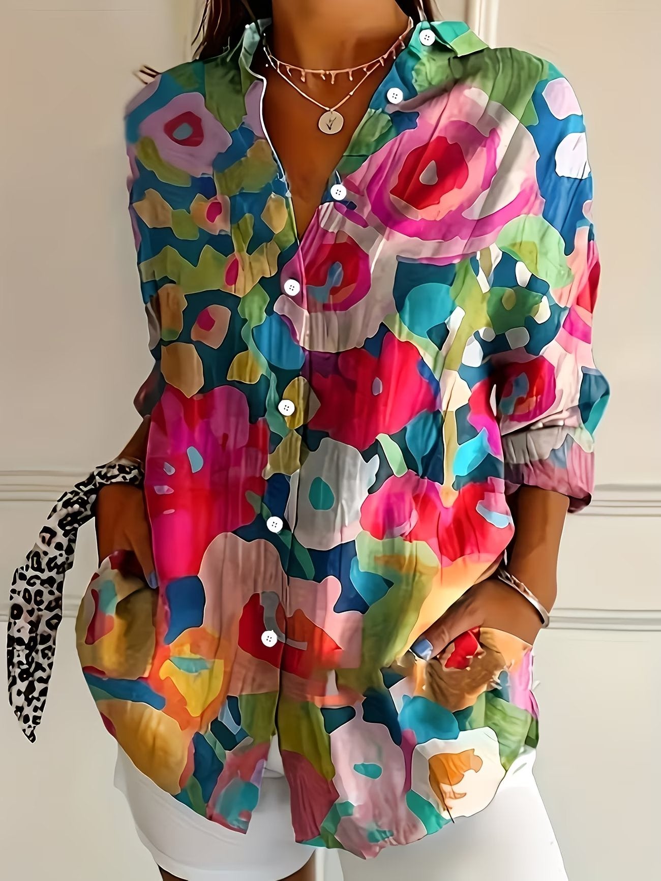 Floral  Abstract Blouse
