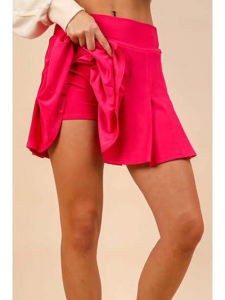 Pleated Skort