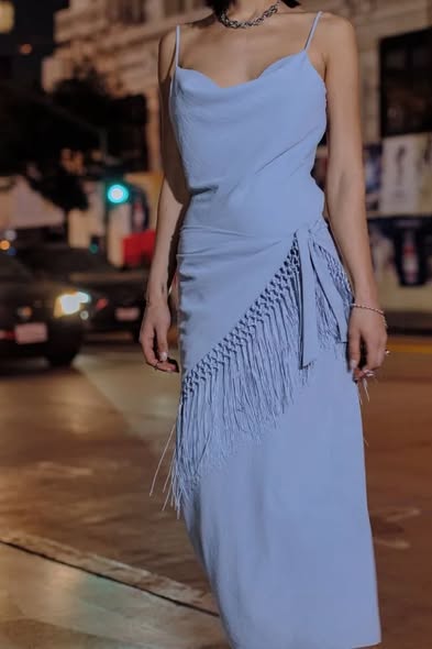 Fringe Scarf Dress