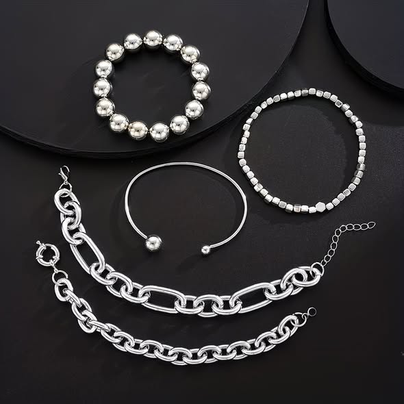5 Pcs Stackable Bracelet Set