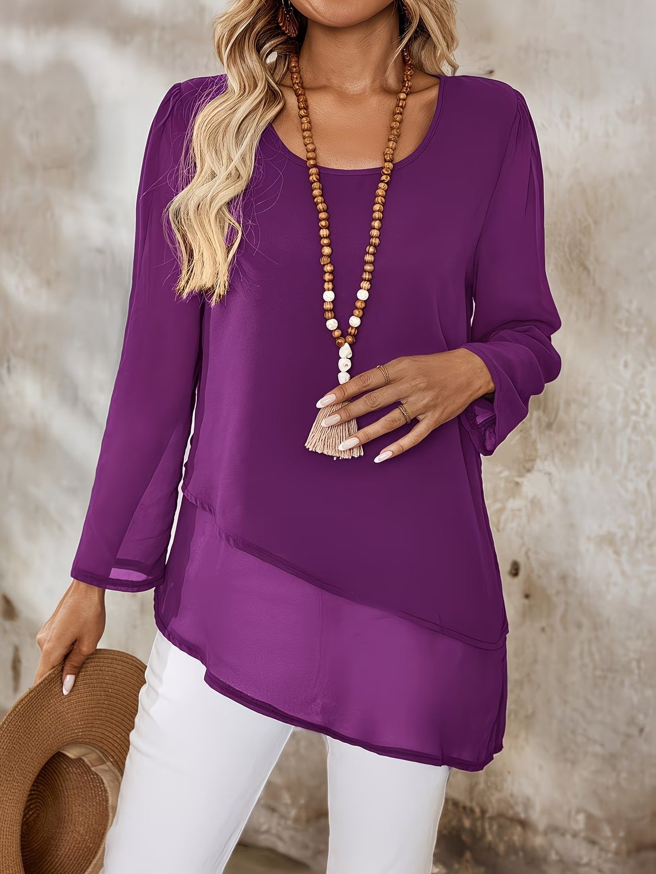 Sheer Sleeve Blouse