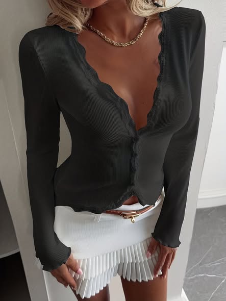Lace Trim Cardi