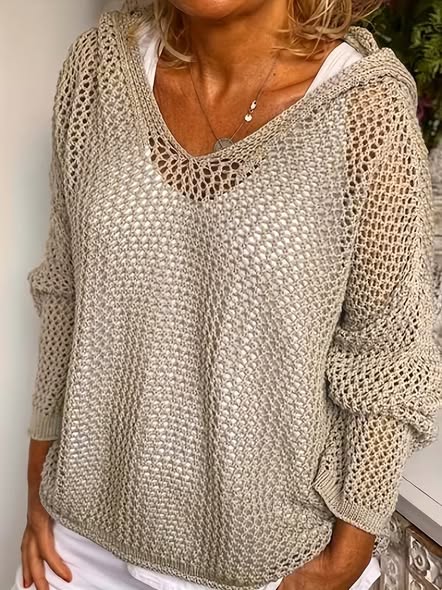 Open Weave Hoodie