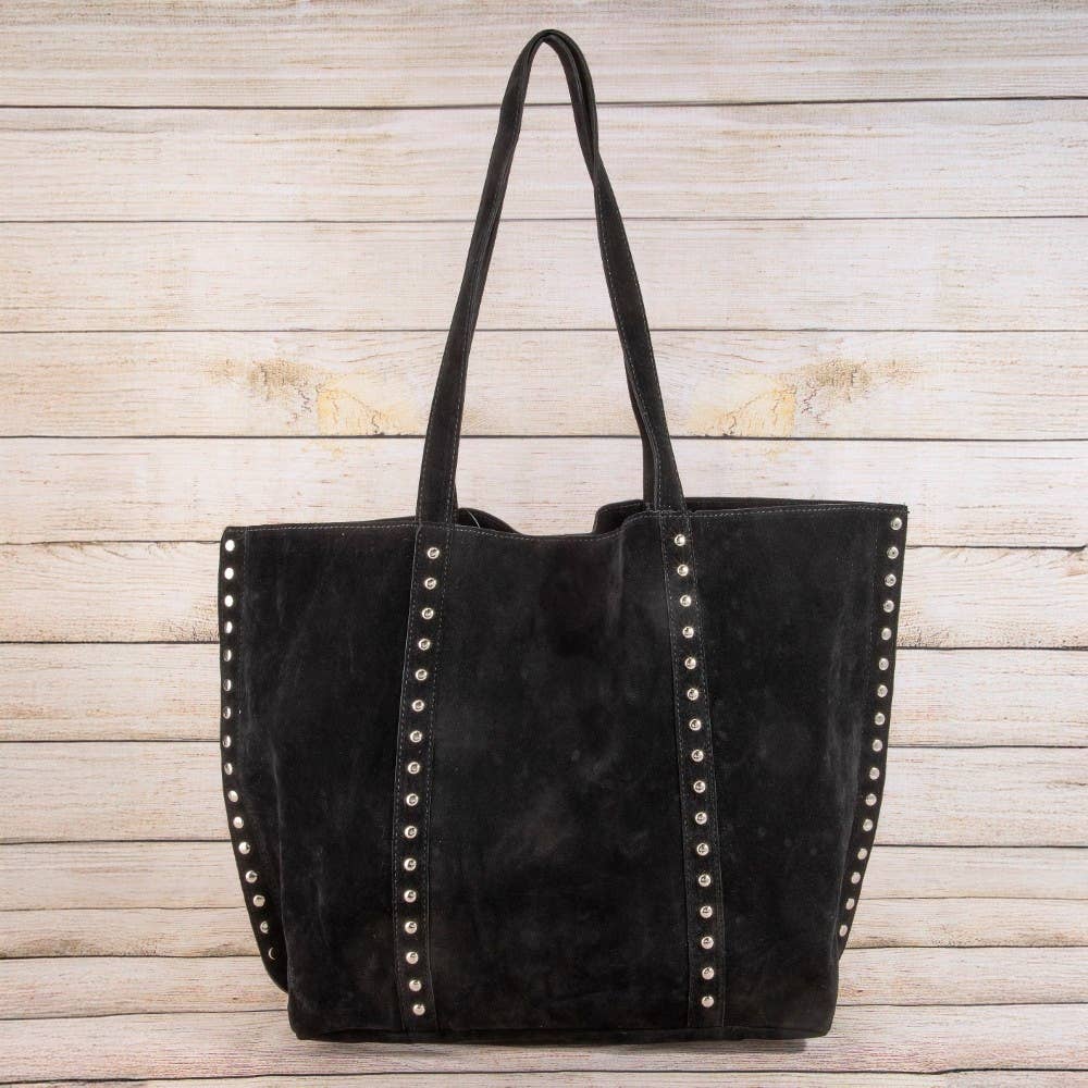 Studded Trim Tote Bag