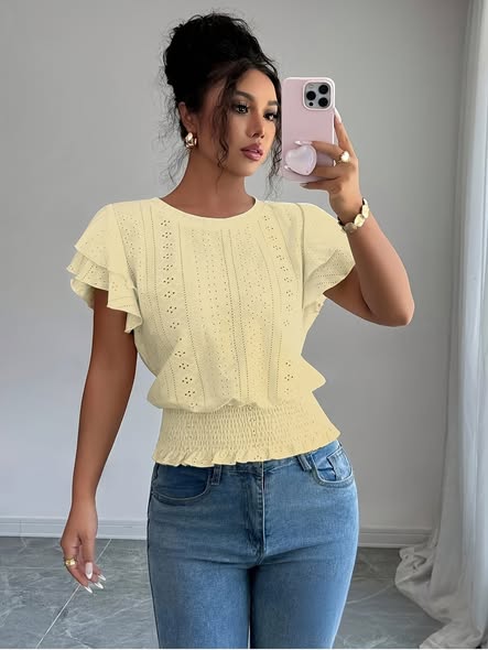 Flutter Sleeve Knit Top