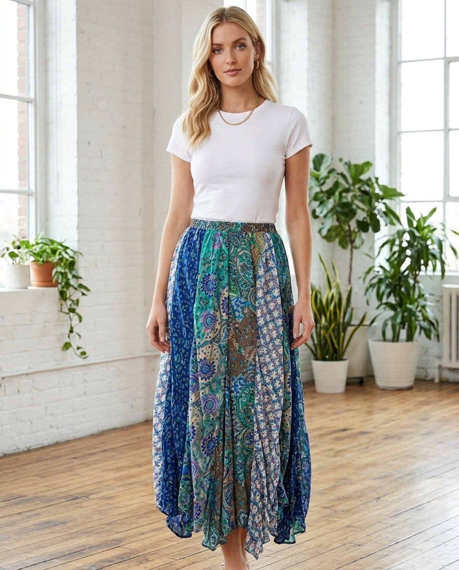 Printed Long Skirt