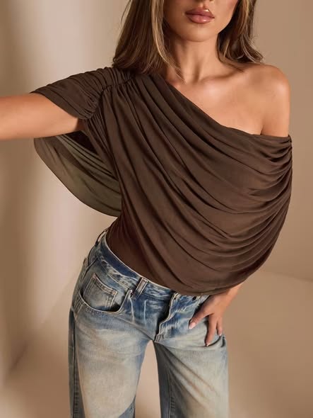 Mesh Drape Bodysuit