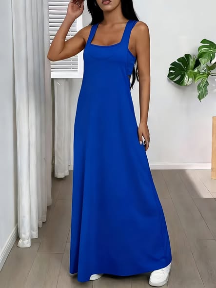 Jersey Knit 2 Piece Maxi Dress