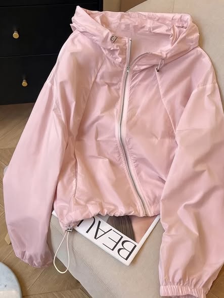 Nylon Windbreaker Jacket