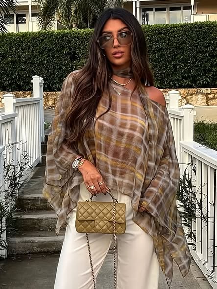 Check Sheer Cape