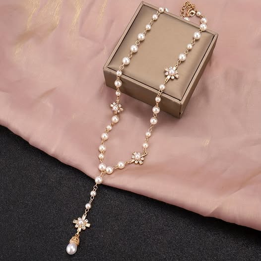 Pearl And Cross Necklace