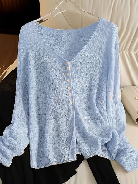 Textured Button Cardigan